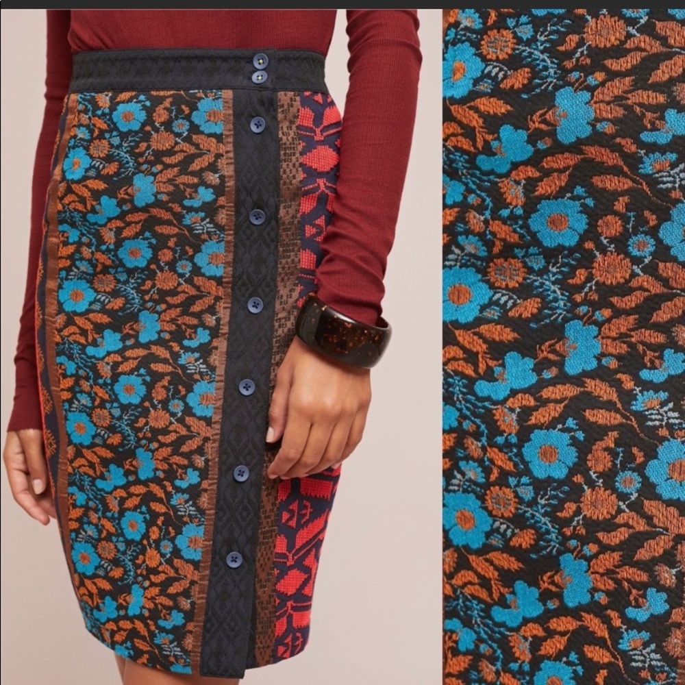 Dolan Jacquard Pencil Skirt